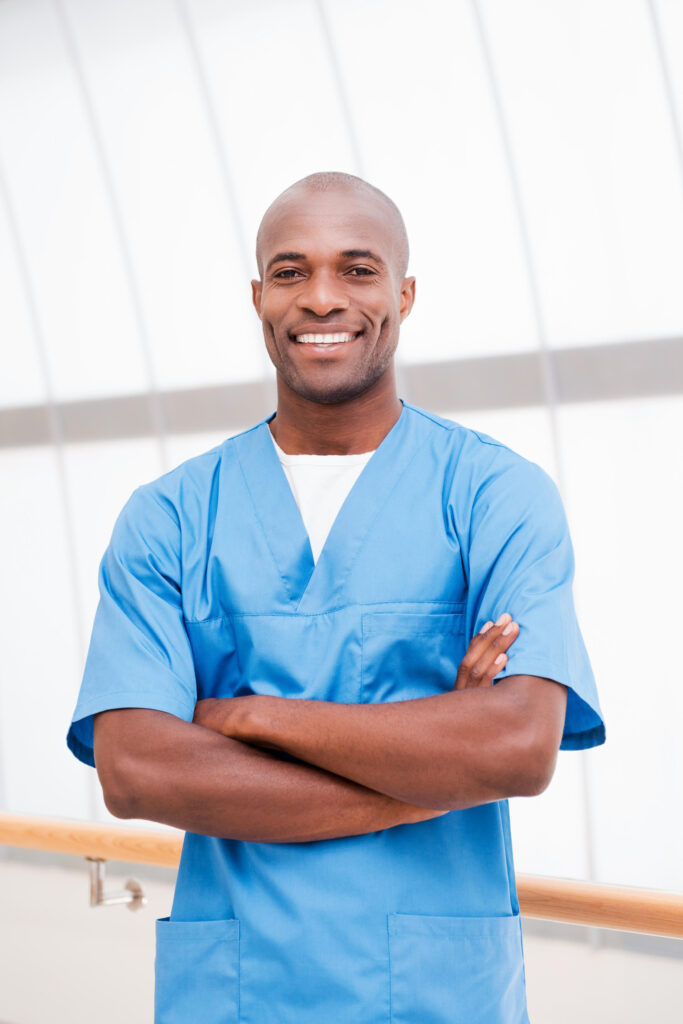 friendly male home care worker